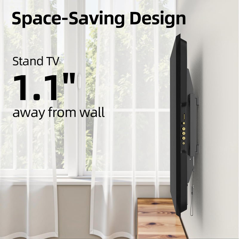 USX MOUNT TV Wall Mount,Low Profile TV Mount for Most 42-95 Inch Flat Screen Televisions,Max VESA 600x400mm Fixed Wall Mount Bracket Holds up to 132 lbs,Fits 16"/18"/24" Studs - Image 2